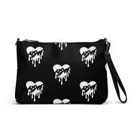 Nyvi Love Black and White Crossbody bag with strap - Thumbnail 1
