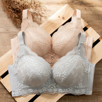  Ultra Thick Bra,Small Chest Gathered Underwear for Women,  Adjustable Collar, No Steel Rim, Lace,Thickened and Enlarged, - Thumbnail 4
