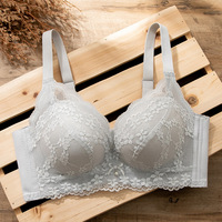  Ultra Thick Bra,Small Chest Gathered Underwear for Women,  Adjustable Collar, No Steel Rim, Lace,Thickened and Enlarged, - Thumbnail 5