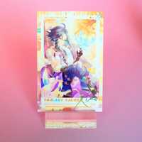 Genshin Impact - Respite - Kazuha & Xiao Photocard - Set of 2 - Original art with gold lettering! - Thumbnail 2