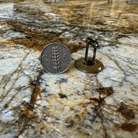Cufflinks For Men Rare Italy Coin Cuff Links Authentic 5 Centesimi Marcos 1920-1934 Villa Italy Italia Rome Italian Coin Naples Venice Rome - Thumbnail 2