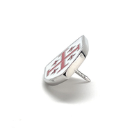 Crusaders Shield Pin Red and White Enamel Pin Jerusalem Cross Lapel Pin 3D Five-Fold Cross Pin Tie Tack Lanyard Pins - Thumbnail 2
