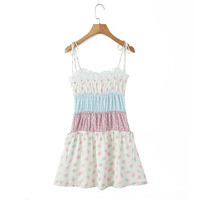 Design lace patchwork suspender dress - Thumbnail 1