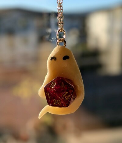 D20 Glow Ghost Necklace