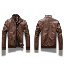  Mens Jacket Real Leather Jacket Brown Leather Jacket 2024