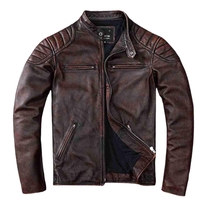  Mens Jacket Brown Real Leather Jacket Brown Leather Jacket 2024