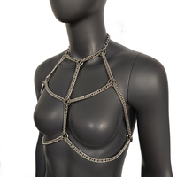 Burning Man Vertebrae Bodychain Harness,Chainmail Bodychain Harness,Stainless Steel Harness Bodychain - Thumbnail 1