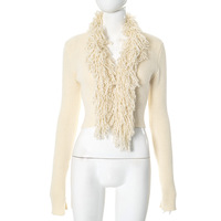 Lazy style knitted cardigan cropped top - Thumbnail 6