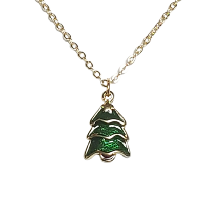 Christmas tree necklace