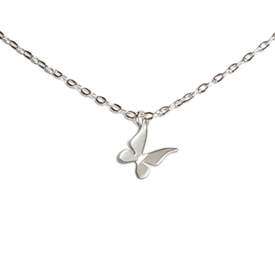 Petite dainty butterfly necklace for layering