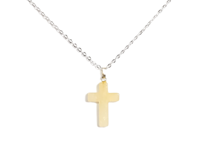 Quartz Cross Necklace