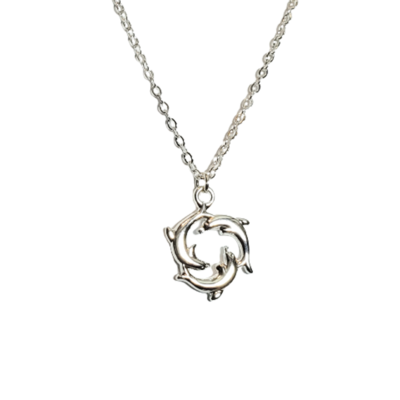 Ring of dolphins necklace