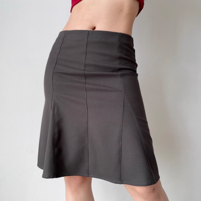 Three-dimensional tailoring fishtail skirt women's mid-waist a-line skirt - Thumbnail 5