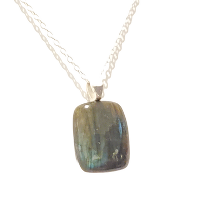Square Labradorite Pendant Necklace
