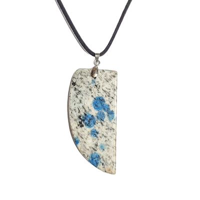 Raindrop azurite or k2 azurite pendant necklace