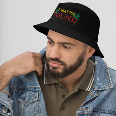Paradise found embroidery bucket hat