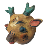 Coconut mask. Collectibles. Home decoration. Wall decoration. Interior decoration. Mexican mask. Mexican craft. Mexican Folk Art. - Thumbnail 2