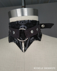 OOAK Bloodlines Choker - Blk/Silver - Thumbnail 4