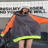 Spring and autumn new loose casual hooded sweatshirt for women - Thumbnail 4