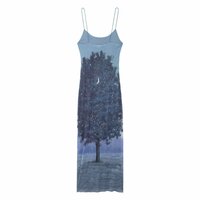 Artist Collaboration Printed Tulle Slip Dress - Thumbnail 1