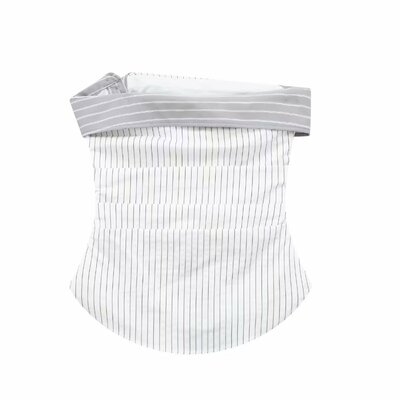 Fashion striped slant-breasted button-down slim tube top