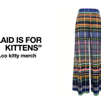 "PLAID IS FOR KITTENS" dress pant - Thumbnail 1
