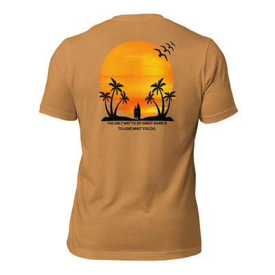 Unisex t-shirt 'sunset surf' - inspiration and passion