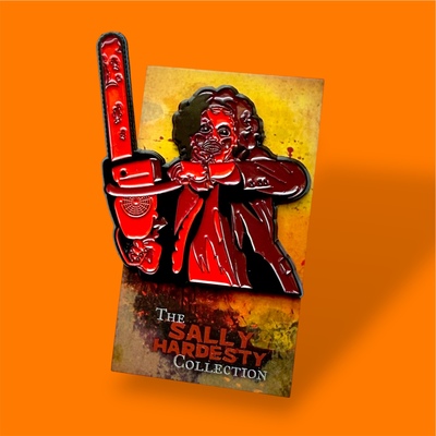 Bloody chainsaw killer enamel pin