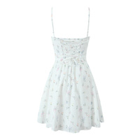 Herringbone elastic back strappy suspender dress - Thumbnail 1