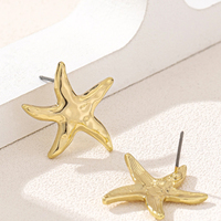 Women Girls Fashion Temperament Casual Exquisite Starfish Stud Earrings - Thumbnail 2