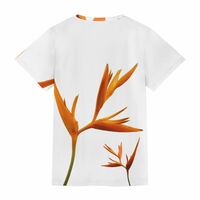 Orange Blossom Print White Men's T-Shirt - Thumbnail 1