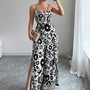 Elegant Twist Print Slip Dress-2