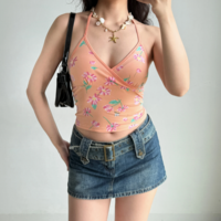 Sexy Slim Fit Printed Halter - Thumbnail 1