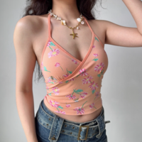 Sexy Slim Fit Printed Halter - Thumbnail 3