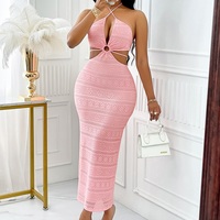 Sexy halterneck hollow casual dress - Thumbnail 3