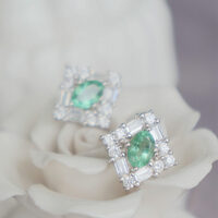 Lustrous Natural Zambian Emerald Oval 6x4mm Earstuds 925 Sterling Silver Stud Earrings Gemstone Earstuds Birthday Anniversary Wedding Gift - Thumbnail 5