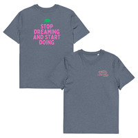 Unisex Organic Cotton T-Shirt with Front Embroidery & Back Print - Thumbnail 18