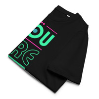 Custom Organic Ribbed Neck T-Shirt | Unisex Eco Front & Back Print - Thumbnail 8