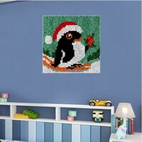 Children's Rug Making Latch Hooking Kit (30x30cm) | Penguin - Thumbnail 4