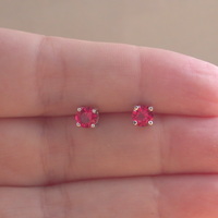 BOXED GIFT SET/Sterling Silver Ruby(Lab Created) Necklace & Earrings/Ruby Earrings/Ruby Necklace/July Birthstone/Ruby Jewellery - Thumbnail 7