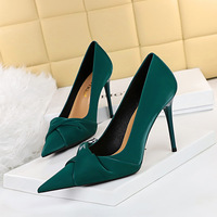 Women Elegant High Heels Formal Occasion Work Pumps Lady Fashion Bowknot Stiletto Evening Banquet Shoes - Thumbnail 1