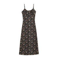 Versatile French retro high waist floral suspender dress - Thumbnail 1