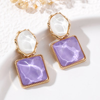 Women Geometric Irregular Water Ripple Earrings Party Fashion Jewelry Gifts - Thumbnail 2