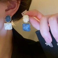 Women Geometric Irregular Water Ripple Earrings Party Fashion Jewelry Gifts - Thumbnail 6