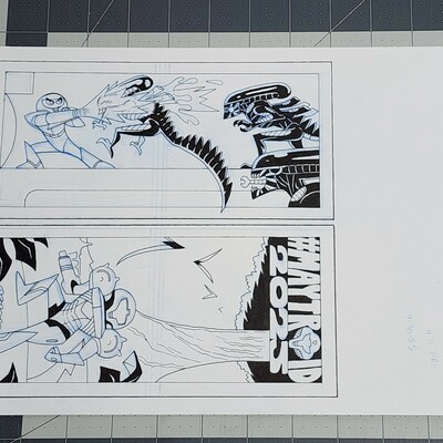 Original illustration- metroid- samus vs. xenomorph, #maytroid2025