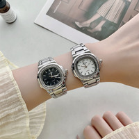 Women Elegant Rhinestone Watches Stainless Steel Strap Ladies Quartz Wristwatch - Thumbnail 4