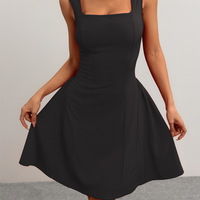 Women Elegant Fashion Slim Sleeveless Mini Dress - Thumbnail 1