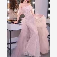 Toast Dress Bridal One Shoulder 2025 New Engagement Dress for Women, High Grade Light Luxury,Evening Dress
 - Thumbnail 3