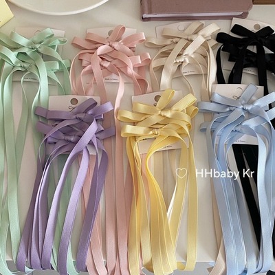 5 Pairs Fashion Simple Sweet Bow Ribbon Hair Clips For Women Girls Party Hair Accessories