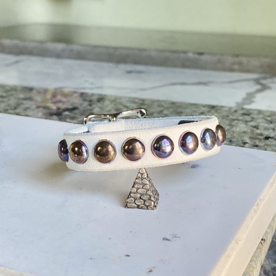 Rainbow medium domestuds wristband